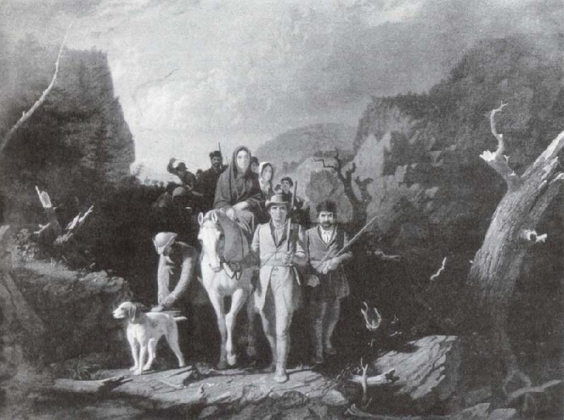 George Caleb Bingham Daniel Boone fuhrt eine Gruppe von Pionieren France oil painting art